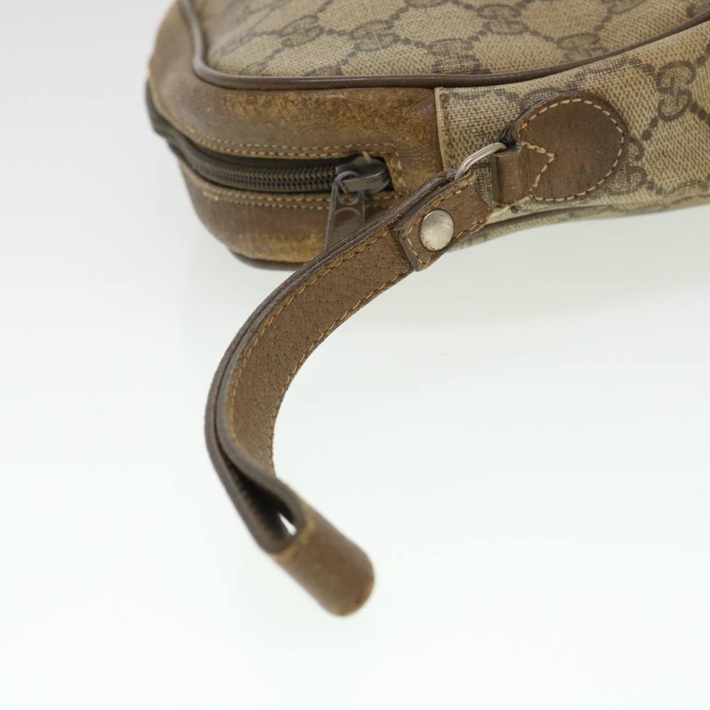 GUCCI GG Canvas Web Sherry Line Clutch Bag Beige Red Green Auth am4114 - Picture 7 of 16